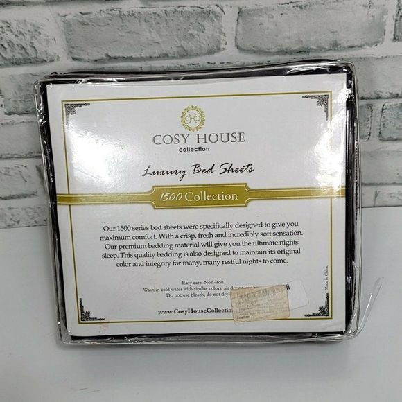 Cosy House 1500 Series Purple TWIN Sheet Set Hypoallergenic Anti-Microbial - Picture 3 of 4